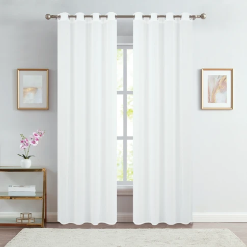 Paire de voilages unis pour baie vitrée