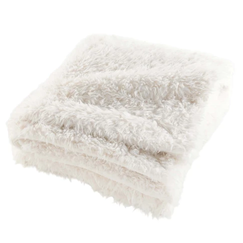 Plaid chaud imitation fourrure cocooning 220 x 240 CM NATUREL