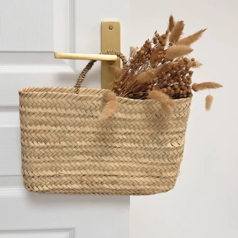 Creative Home Panier de Rangement en Osier, 40 x 30 x 24 cm (+/- 1cm), Boite Rangement Osier, Panier Osier Rangement Salle de Bain, Petit Panier  Tressé