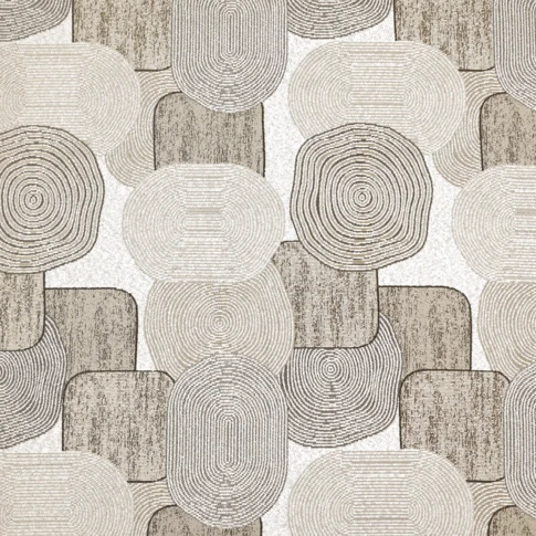 Tissu d’ameublement jacquard à motif géométrique capsules