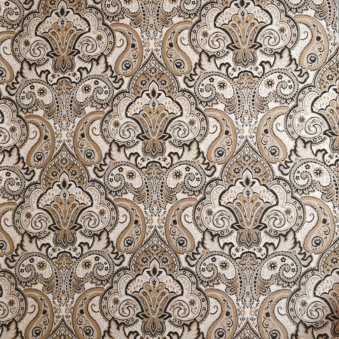 Tissu d’ameublement jacquard à motif cachemire et perse 150 cm BEIGE