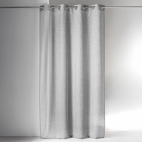 Voilage imprimé brillant 140 x 240 cm Gris