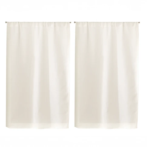 Paire de Petits rideaux  Unis en Etamine