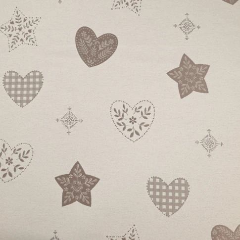 Jacquardstoff mit Herzmotiven