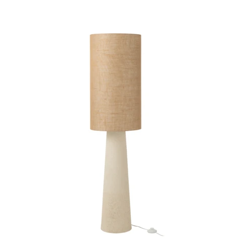 Lampadaire en jute et fibre de verre 0 cm Beige foncé
