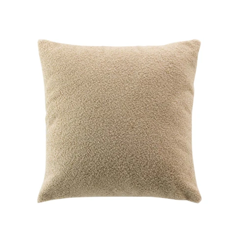 Coussin déhoussable en bouclette unie