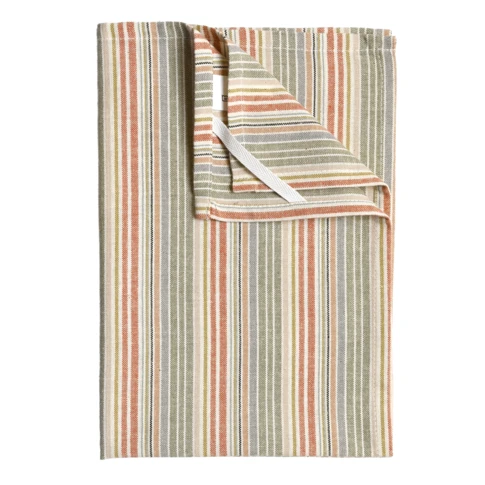 Torchon de cuisine en coton à rayures tissées 0 cm ROUGE