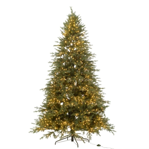 SAPIN DE NOËL 3000 LED PLASTIQUE VERT FONCÉ LARGE 145 x 145 x 225 cm Vert