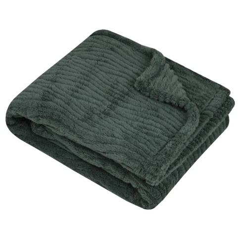 Plaid doux à vaguelettes