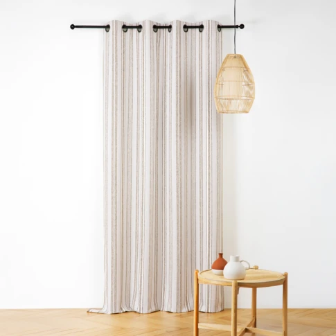 Rideau outdoor rayé déperlant 140 x 265 cm Vert
