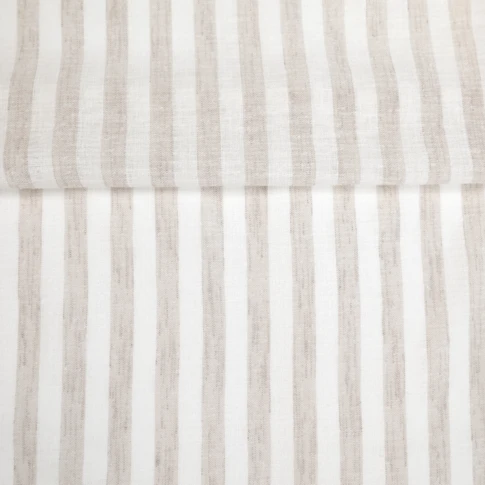 Tissu voilage à rayures fines serrées et bas plombé