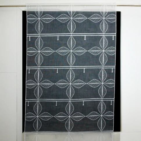 Modulable brodé fleurs 45 x 90 cm BLANC