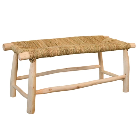 Banc bois naturel Japandi