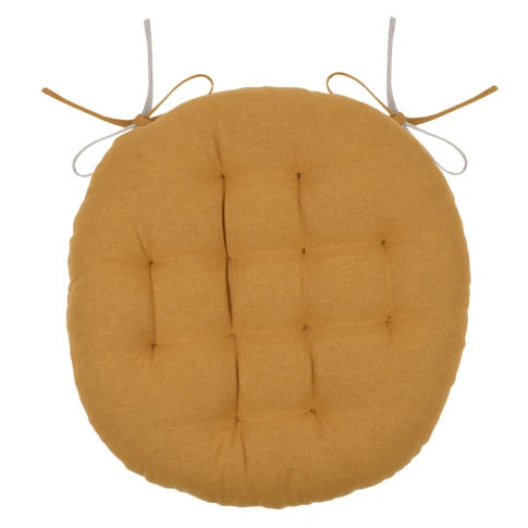 GALETTE DUO CURRY/LIN 38X38 cm 38 x 38 cm Jaune Curry