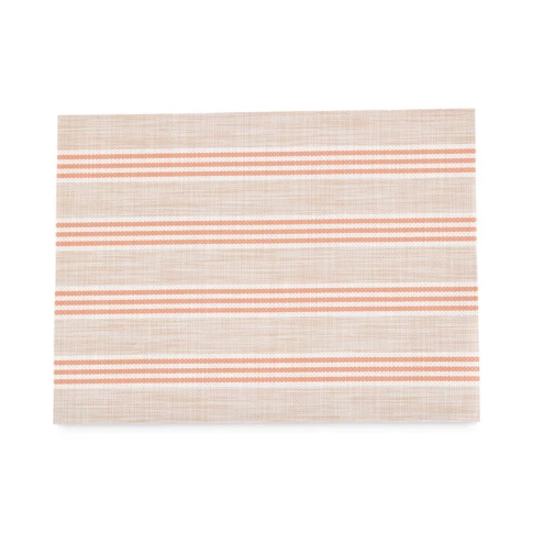 Set de table rectangulaire rayé 45 x 30 cm Beige