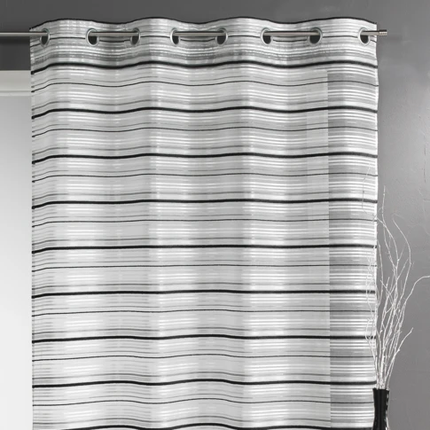 Voilage Organza tissé Rayures horizontales
