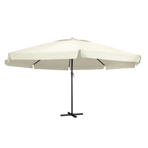 Paraguas con mástil de aluminio de 600 cm de diámetro