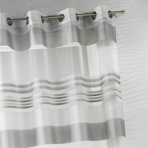 Voilage Organza rayures horizontales tissées
