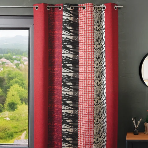 Rideau jacquard rayures verticales