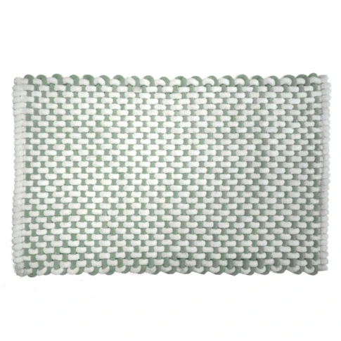 Tapis de bain en polycoton chenille ultra-absorbant 50 x 80 cm Vert