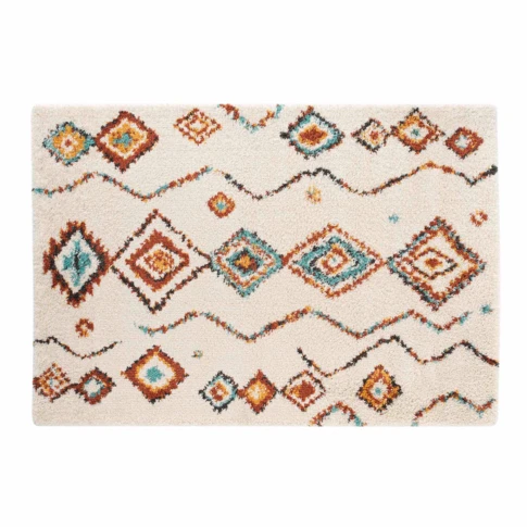 Tapis berbère à motifs géométriques 160 x 230 CM NATUREL
