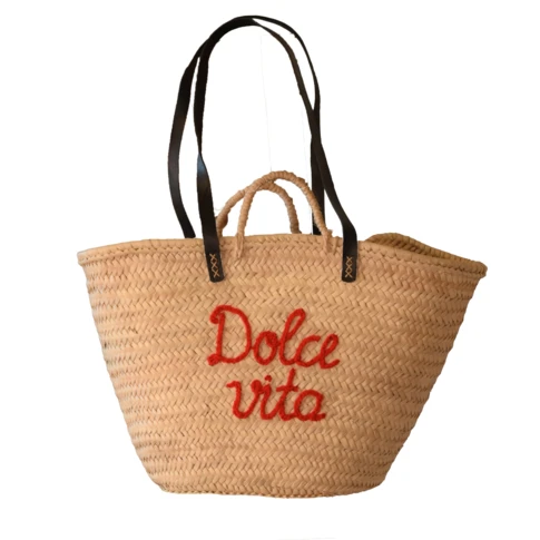 Panier Dolce Vita Rouge 50 x 35 cm Rouge