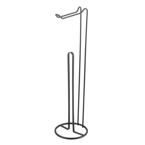 Porte-papier toilette avec réserve en métal