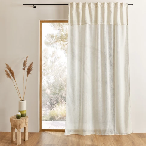 oilage accroche 3 en 1  avec parement volant 140 x 240 cm LIN