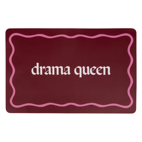 Set de table rectangulaire avec inscription Bichette 45 x 30 cm Rose