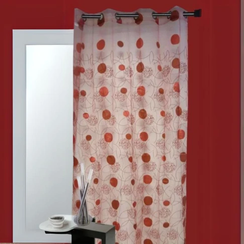Voilage Organza et Jacquard Cordons Satiné