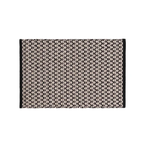 Tapis rectangle noir et métallisé