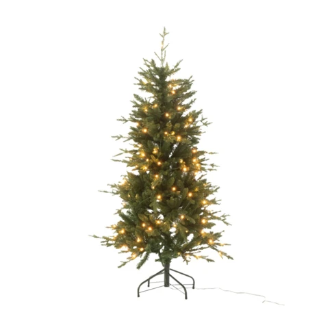 SAPIN DE NOËL 160 LED PLASTIQUE VERT FONCÉ SMALL 90 x 90 x 150 cm Vert