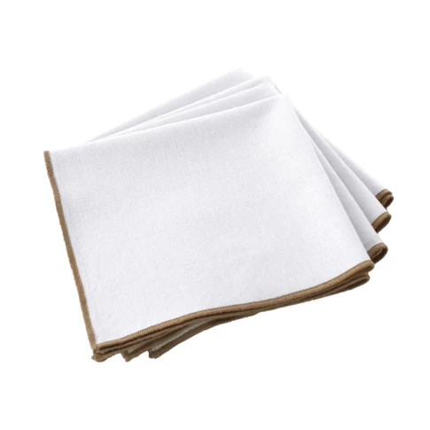 serviettes x4 blanc
