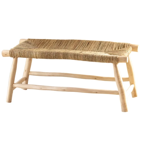 Banc bois naturel Japandi