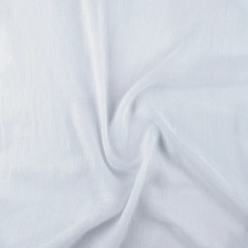 Tissu voile gaze poly-lin 290 cm Blanc