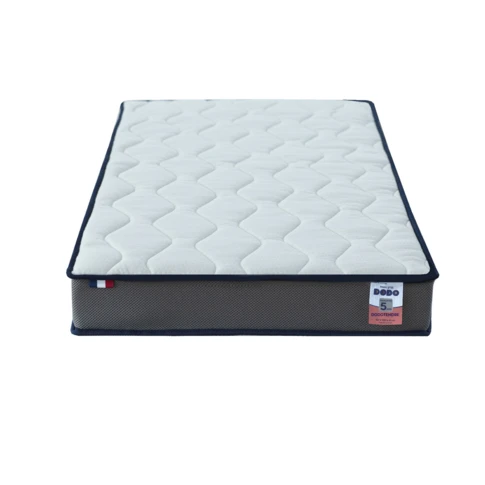 Matelas bébé face été / face hiver avec garnissage laine et soutien ferme 60 x 120 x 11 cm Blanc