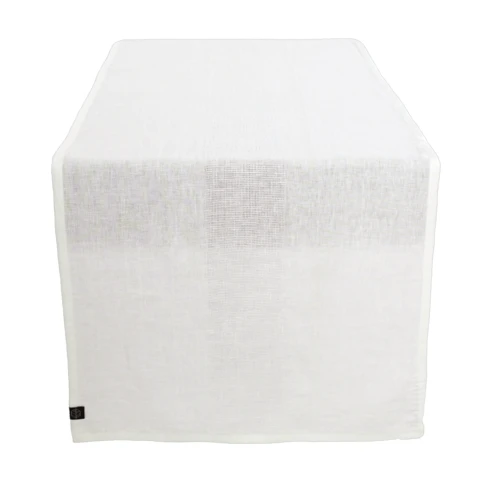 Chemin de table en lin HAOMY PISE  0 cm Blanc