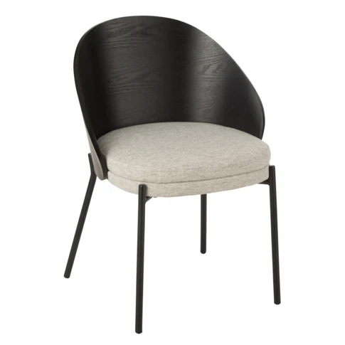 Silla de diseño en madera y metal