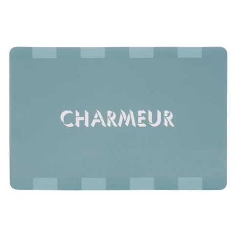 Set de table rectangulaire avec inscription Chaton 45 x 30 cm Vert d'eau