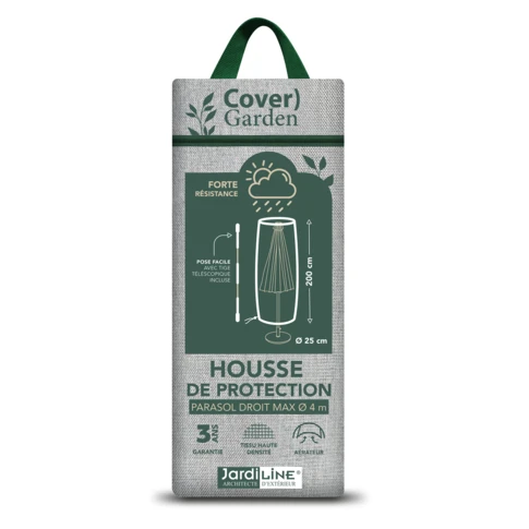 Housse de protection parasol droit 0 cm Gris