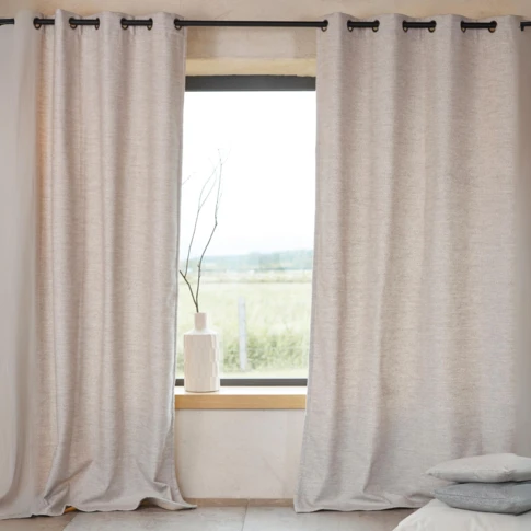 rideau bouclette beige