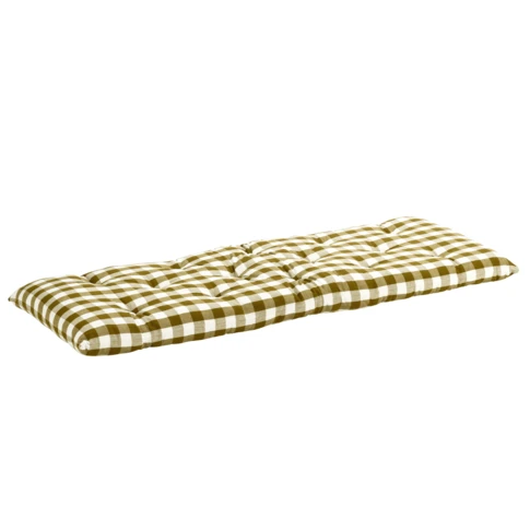 Matelas de sol coton capitonné vichy 45 x 125 cm Jaune Foncé