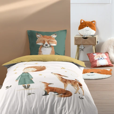 Kinderbettwäsche mit Fuchs