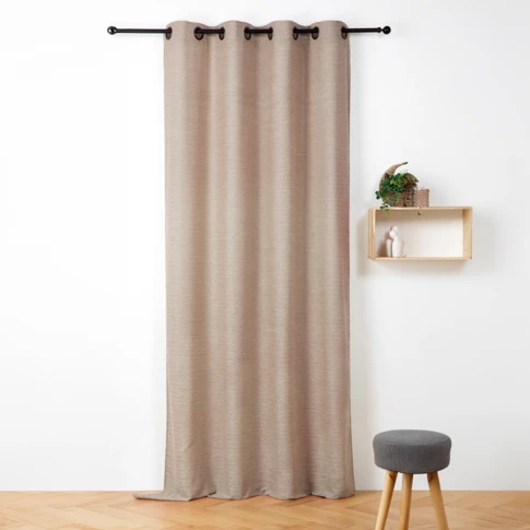 Voilage fantaisie à effet duveteux 145 x 240 cm Marron glacé