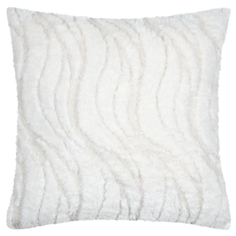 Coussin effet fourrure vagues