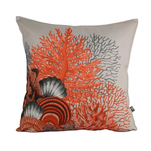 Coussin outdoor motif coraux