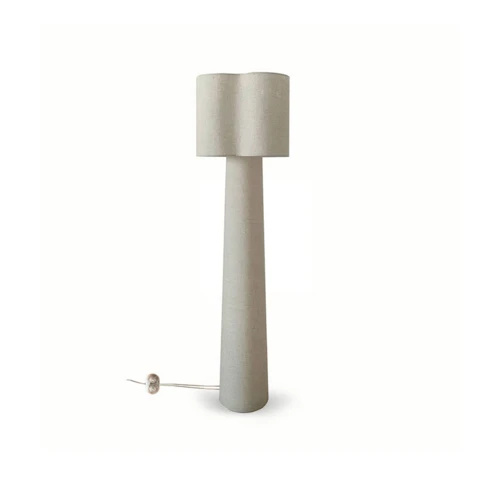 Lampadaire en toile beige lin