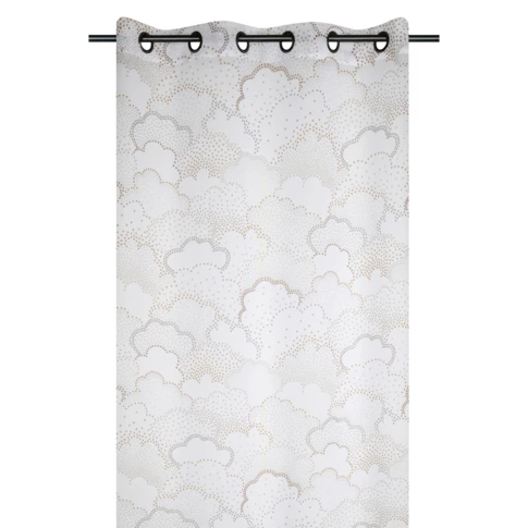 Voilage à œillets motif nuage pour chambre d’enfant