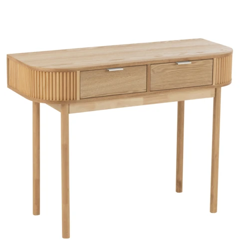 Consola de madera de pino con cajones