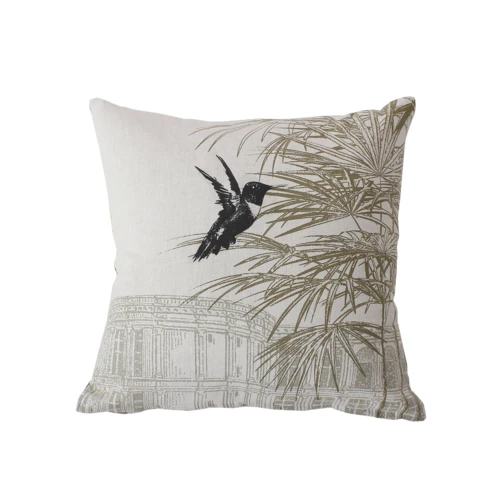 Coussin carré imprimé nature